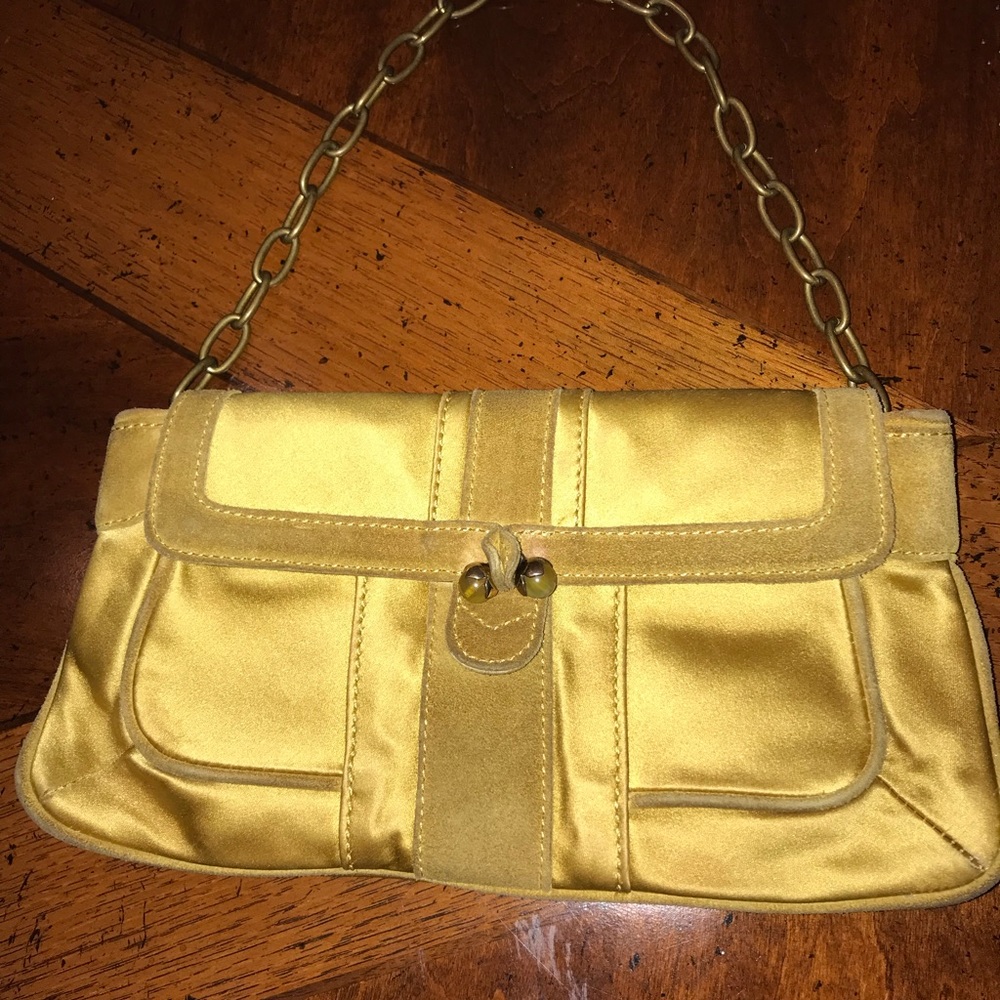 J.Crew Vintage Suede & Satin Chain Flap